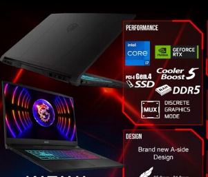 MSICyborg15 ThinGF63和Katana15系列以999美元起的新RTX4050开始