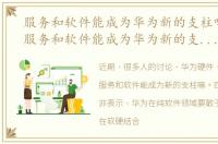 服务和软件能成为华为新的支柱吗对吗（服务和软件能成为华为新的支柱吗）