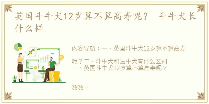 英国斗牛犬12岁算不算高寿呢？ 斗牛犬长什么样