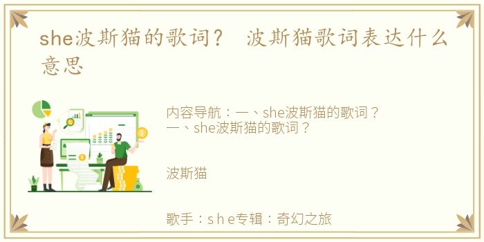 she波斯猫的歌词？ 波斯猫歌词表达什么意思