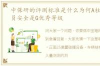中保研的评测标准是什么为何A柱变形,乘员安全是G优秀等级