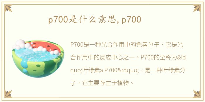 p700是什么意思,p700