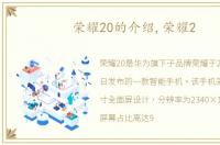 荣耀20的介绍,荣耀2