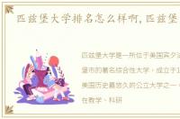 匹兹堡大学排名怎么样啊,匹兹堡大学排名