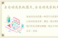 全自动洗衣机图片,全自动洗衣机电路图