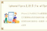 iphone11pro支持多少w w17pro