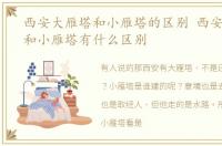 西安大雁塔和小雁塔的区别 西安 大雁塔和小雁塔有什么区别