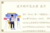 波什的什怎么读 波什
