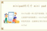 minipad的尺寸 mini pad