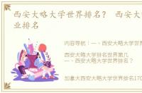 西安大略大学世界排名？ 西安大略大学专业排名
