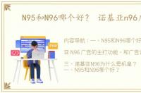 N95和N96哪个好？ 诺基亚n96广告