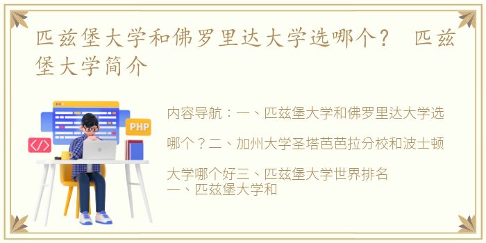 匹兹堡大学和佛罗里达大学选哪个？ 匹兹堡大学简介