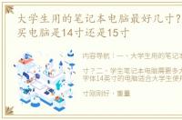 大学生用的笔记本电脑最好几寸？ 大学生买电脑是14寸还是15寸