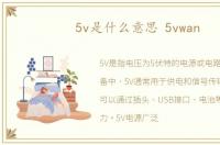 5v是什么意思 5vwan