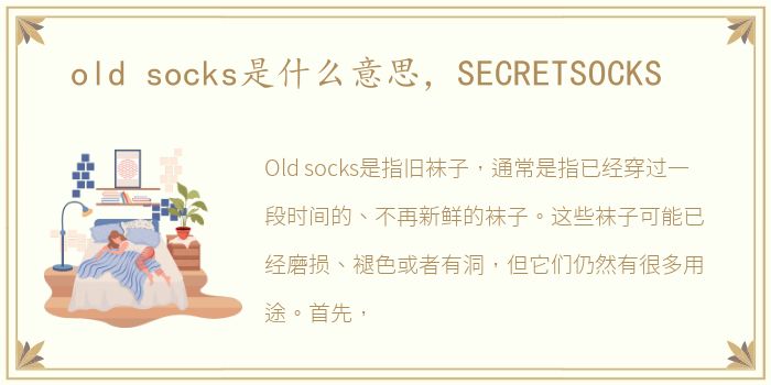 old socks是什么意思，SECRETSOCKS