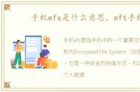 手机efs是什么意思，eft手机