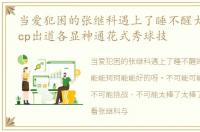 当爱犯困的张继科遇上了睡不醒大能,可能cp出道各显神通花式秀球技
