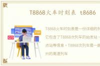 T8868火车时刻表 t8686