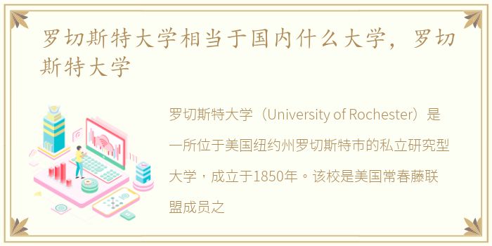 罗切斯特大学相当于国内什么大学，罗切斯特大学