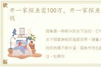 开一家探鱼需100万，开一家探鱼需要多少钱