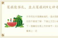 莲藕能催乳，盘点莲藕的9大神奇功效
