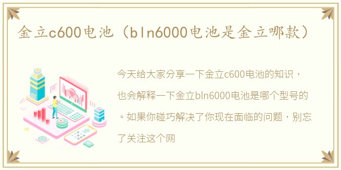 金立c600电池（bln6000电池是金立哪款）