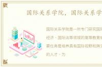国际关系学院，国际关系学