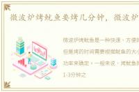微波炉烤鱿鱼要烤几分钟，微波炉烤鱿鱼