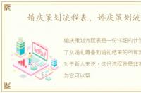 婚庆策划流程表，婚庆策划流程