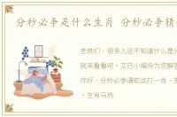 分秒必争是什么生肖 分秒必争猜一生肖