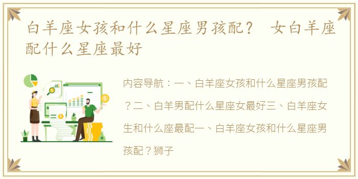 白羊座女孩和什么星座男孩配？ 女白羊座配什么星座最好