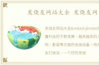 发烧友网站大全 发烧友网