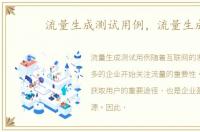 流量生成测试用例，流量生成
