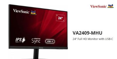 ViewSonic推出了新的USBTypeC24英寸显示器