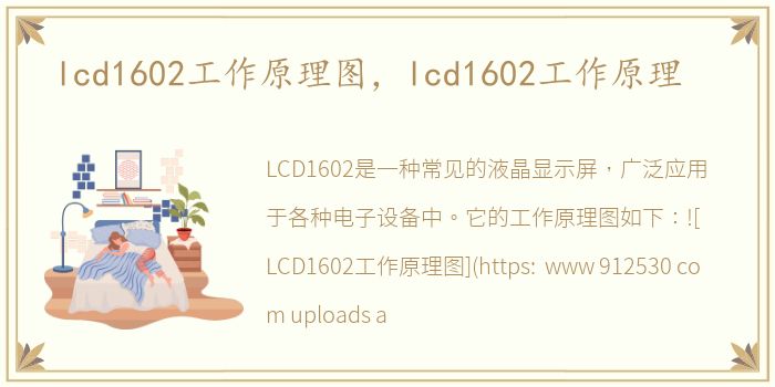 lcd1602工作原理图，lcd1602工作原理