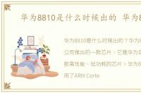 华为8810是什么时候出的 华为8810