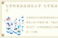 大学的英语应该怎么学 大学英语要怎么学习