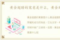 黄金翅膀的寓意是什么，黄金翅膀