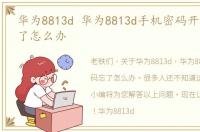 华为8813d 华为8813d手机密码开机密码忘了怎么办