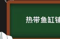 热带鱼缸有蜗牛好吗？ 热带鱼缸