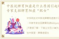 中医说脾胃阳虚是什么原因引起的，中医专家支招脾胃阳虚“肥女”