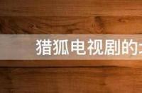 猎狐电视剧原著小说文学作品？ 猎狐电视剧简介
