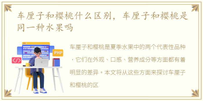 车厘子和樱桃什么区别，车厘子和樱桃是同一种水果吗