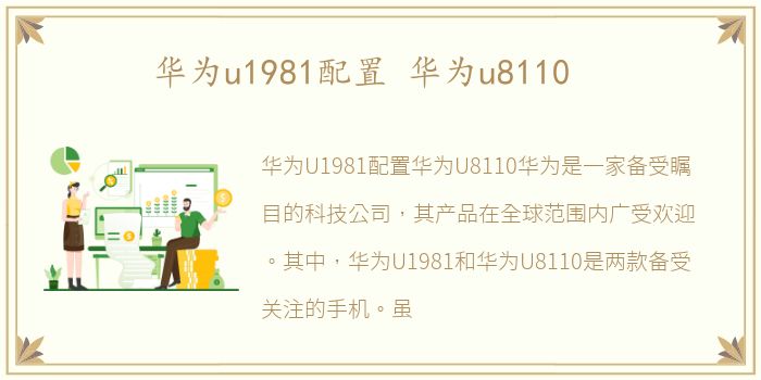 华为u1981配置 华为u8110