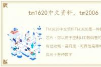 tm1620中文资料，tm2006