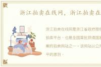 浙江拍卖在线网，浙江拍卖在线