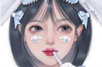 如何画库洛米,布丁狗玉桂狗,美乐蒂四宫格 玉桂狗美乐蒂库洛米布丁狗