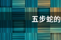 五步蛇性情？ 五步蛇毒性
