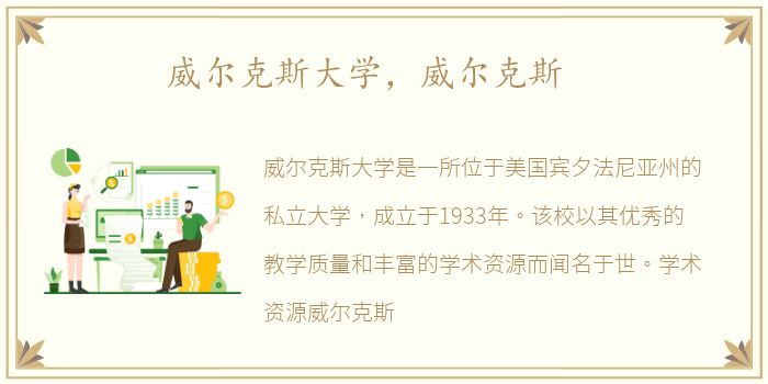 威尔克斯大学，威尔克斯