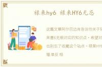 禄来hy6 禄来HY6无忌